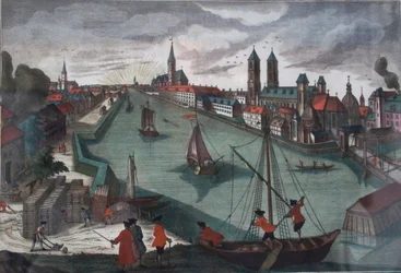 Wroclaw, utsikt från öster om katedralön